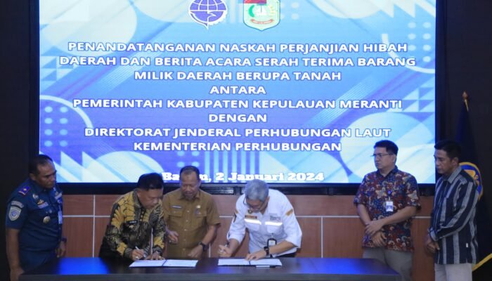 Pemkab Kepulauan Meranti Beri Kemenhub Hibah Aset Tanah